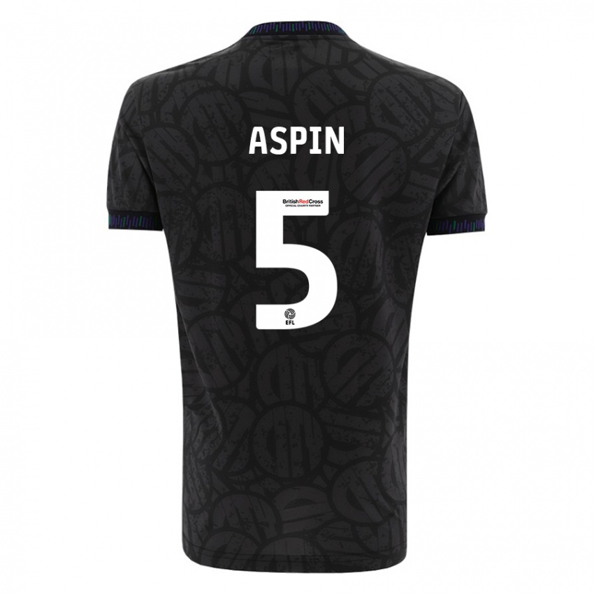 Kinderen Brooke Aspin #5 Zwart Uitshirt Uittenue 2023/24 T-Shirt België