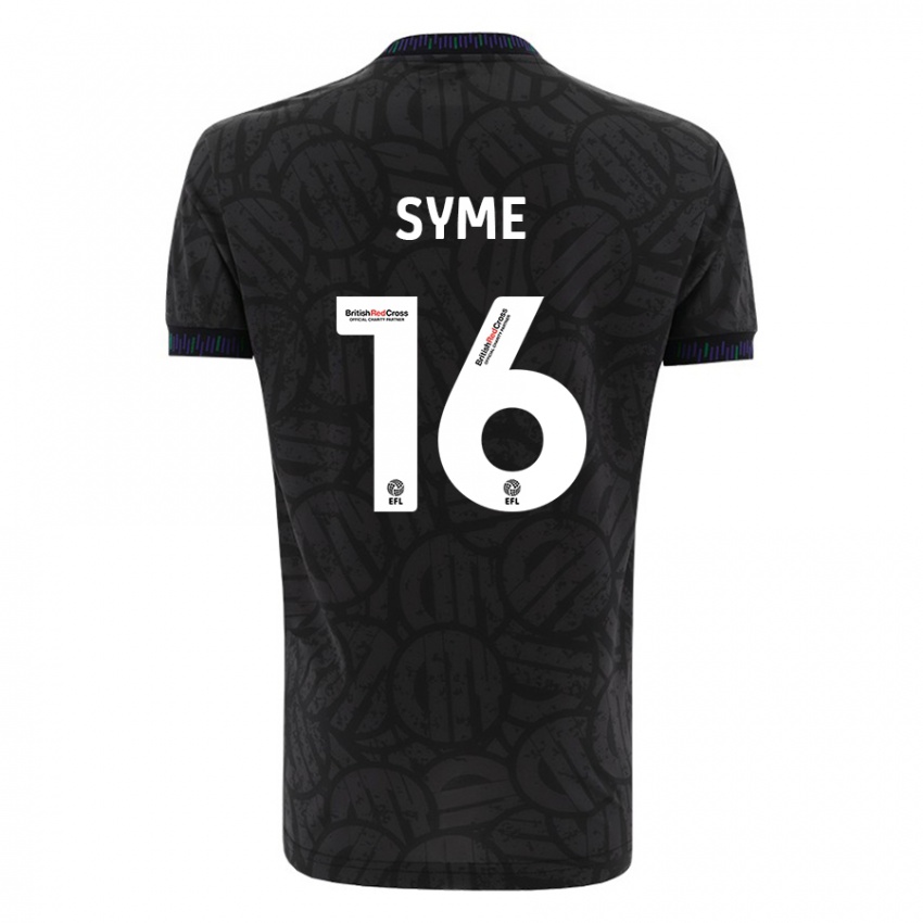 Kinderen Emily Syme #16 Zwart Uitshirt Uittenue 2023/24 T-Shirt België