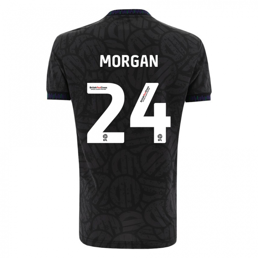 Kinderen Ffion Morgan #24 Zwart Uitshirt Uittenue 2023/24 T-Shirt België