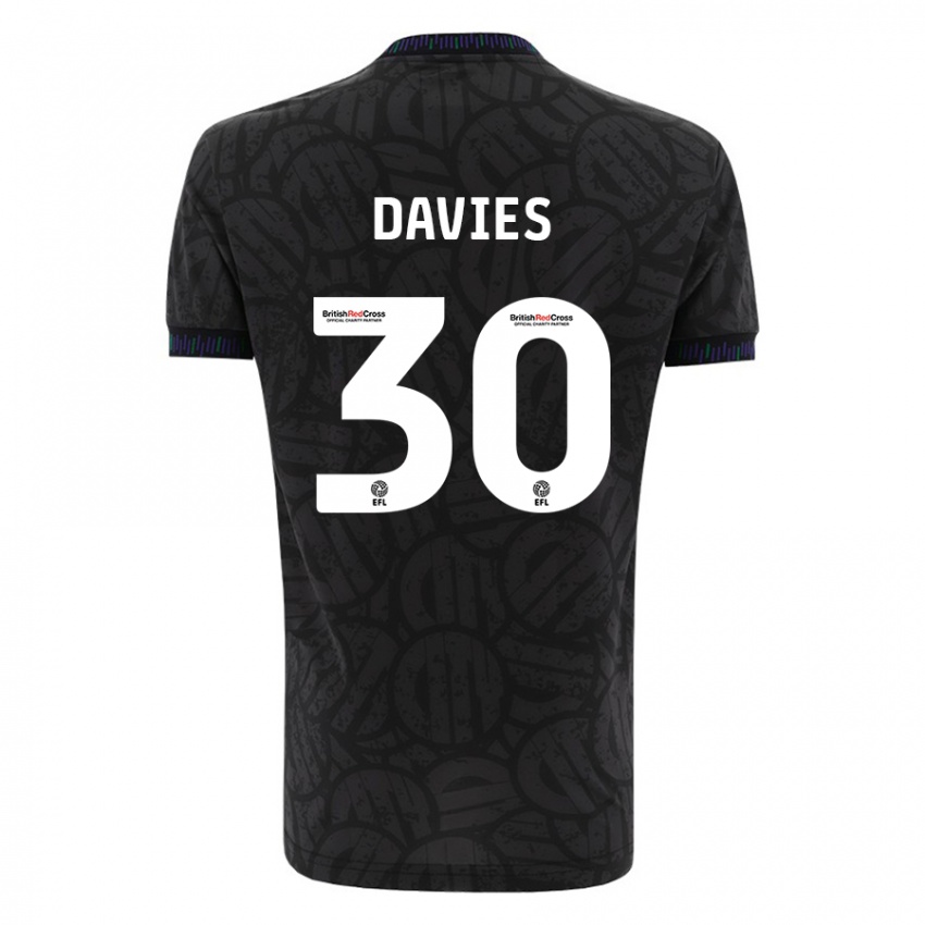 Kinderen Yasmin Davies #30 Zwart Uitshirt Uittenue 2023/24 T-Shirt België