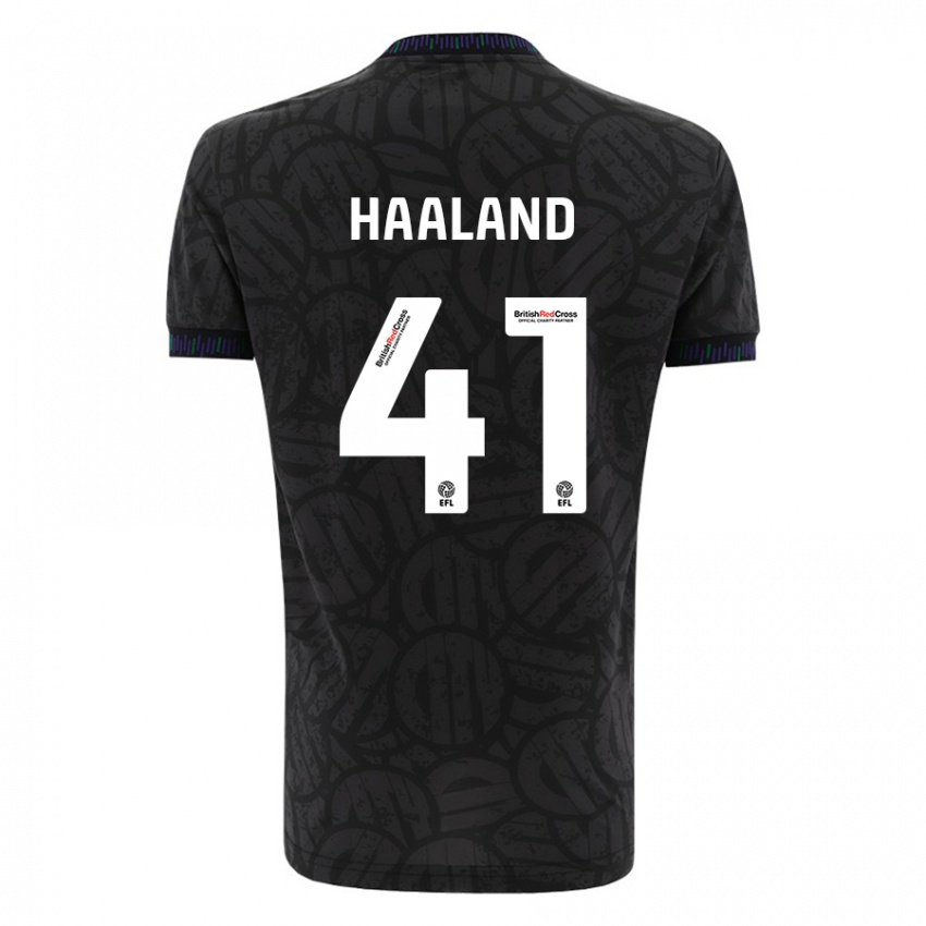 Kinderen Benedicte Haaland #41 Zwart Uitshirt Uittenue 2023/24 T-Shirt België