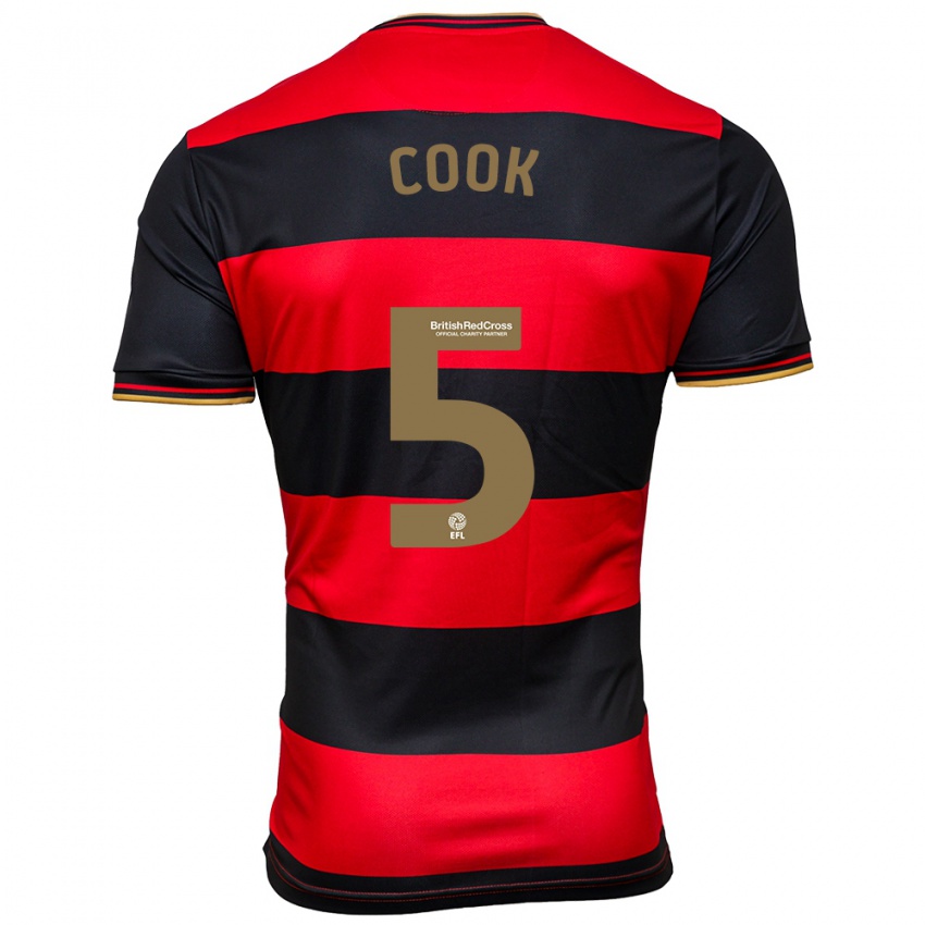 Kinderen Steve Cook #5 Zwart Rood Uitshirt Uittenue 2023/24 T-Shirt België