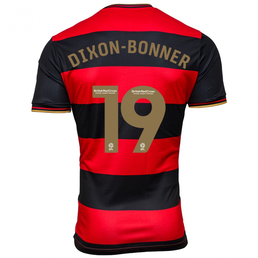 Kinderen Elijah Dixon-Bonner #19 Zwart Rood Uitshirt Uittenue 2023/24 T-Shirt België
