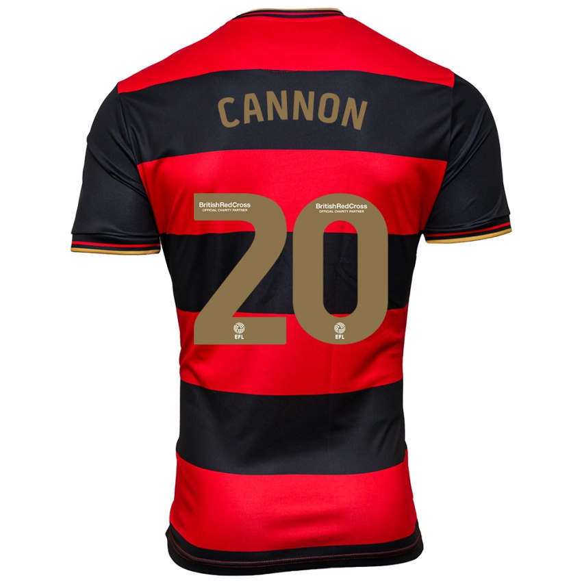 Kinderen Reggie Cannon #20 Zwart Rood Uitshirt Uittenue 2023/24 T-Shirt België