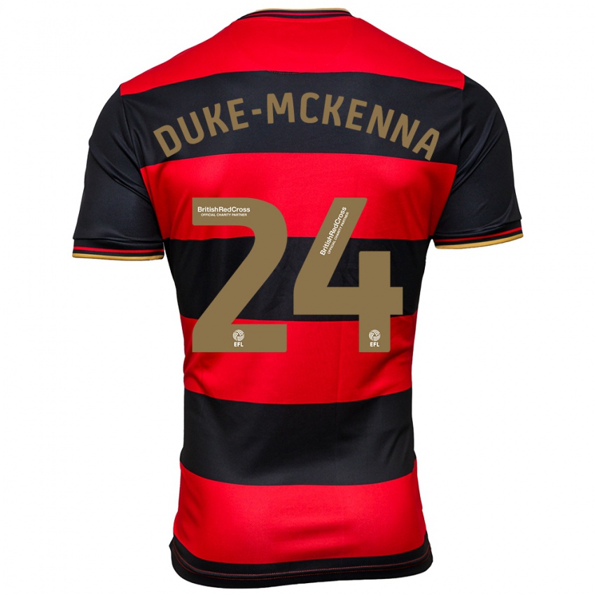 Kinderen Stephen Duke-Mckenna #24 Zwart Rood Uitshirt Uittenue 2023/24 T-Shirt België