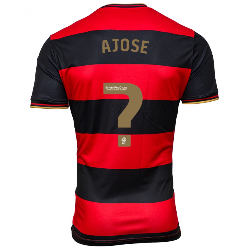 Kinderen Joseph Ajose #0 Zwart Rood Uitshirt Uittenue 2023/24 T-Shirt België