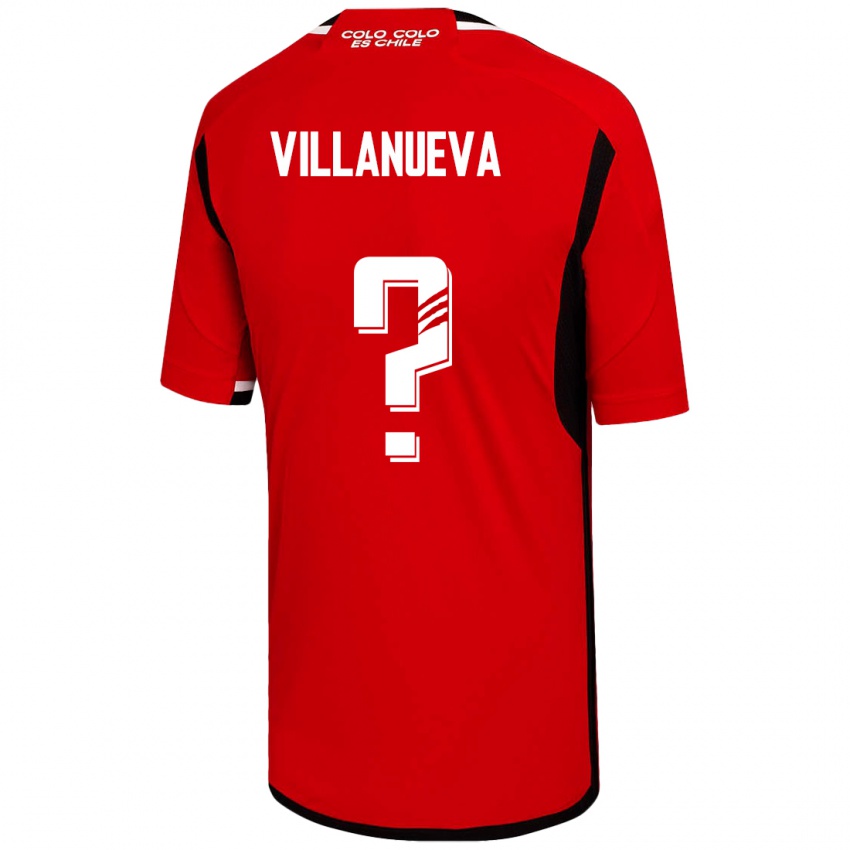 Enfant Maillot Eduardo Villanueva #0 Rouge Tenues Extérieur 2023/24 T-Shirt Belgique