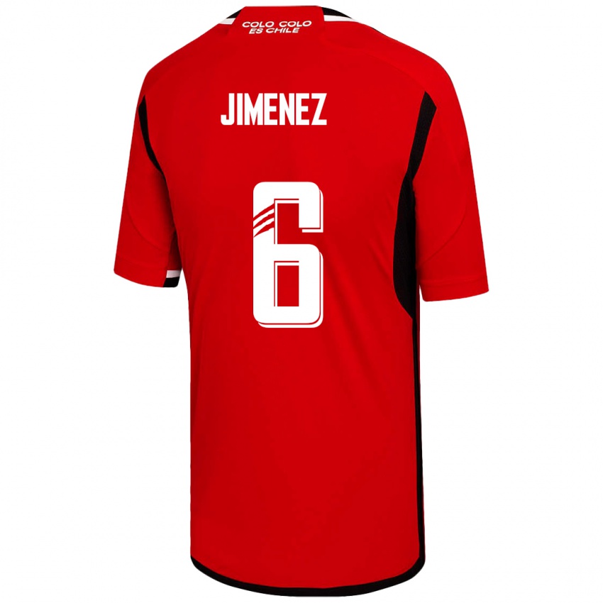 Kinderen Yastin Jiménez #6 Rood Uitshirt Uittenue 2023/24 T-Shirt België