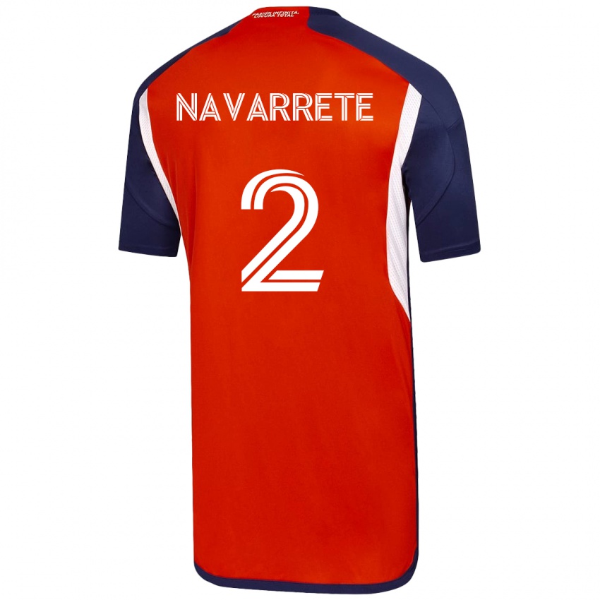 Enfant Maillot Daniel Navarrete #2 Blanc Tenues Extérieur 2023/24 T-Shirt Belgique