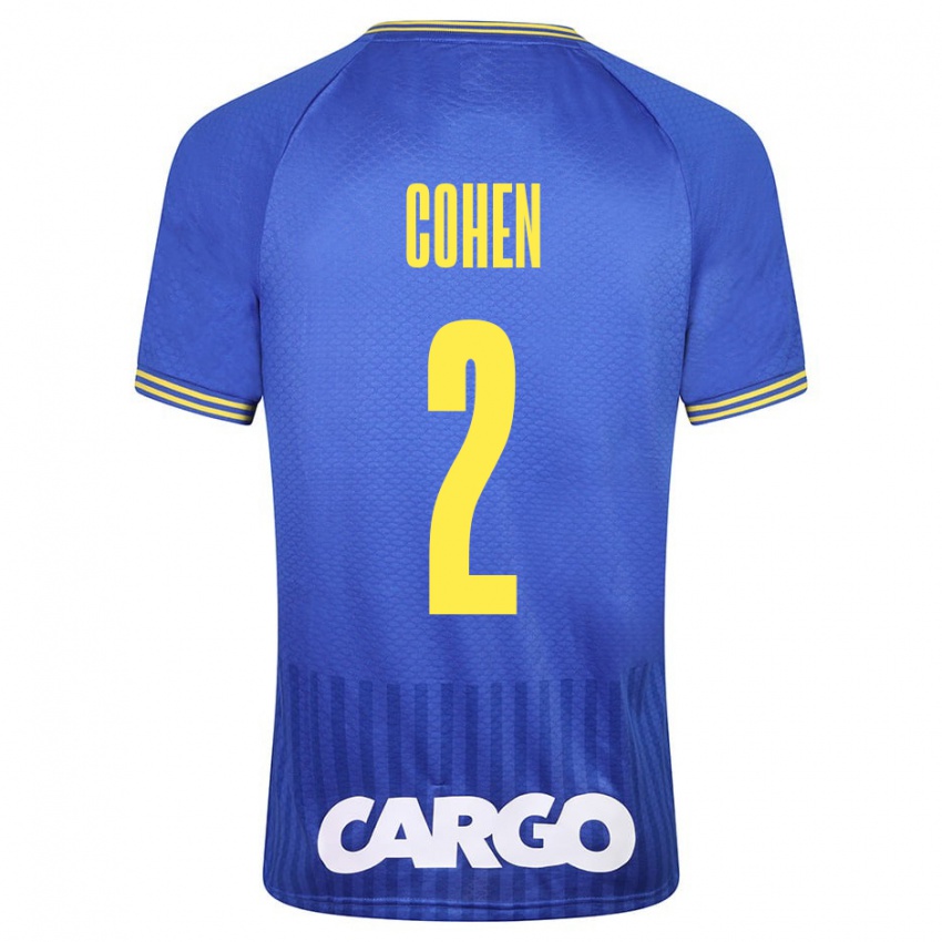 Kinderen Avishay Cohen #2 Blauw Uitshirt Uittenue 2023/24 T-Shirt België