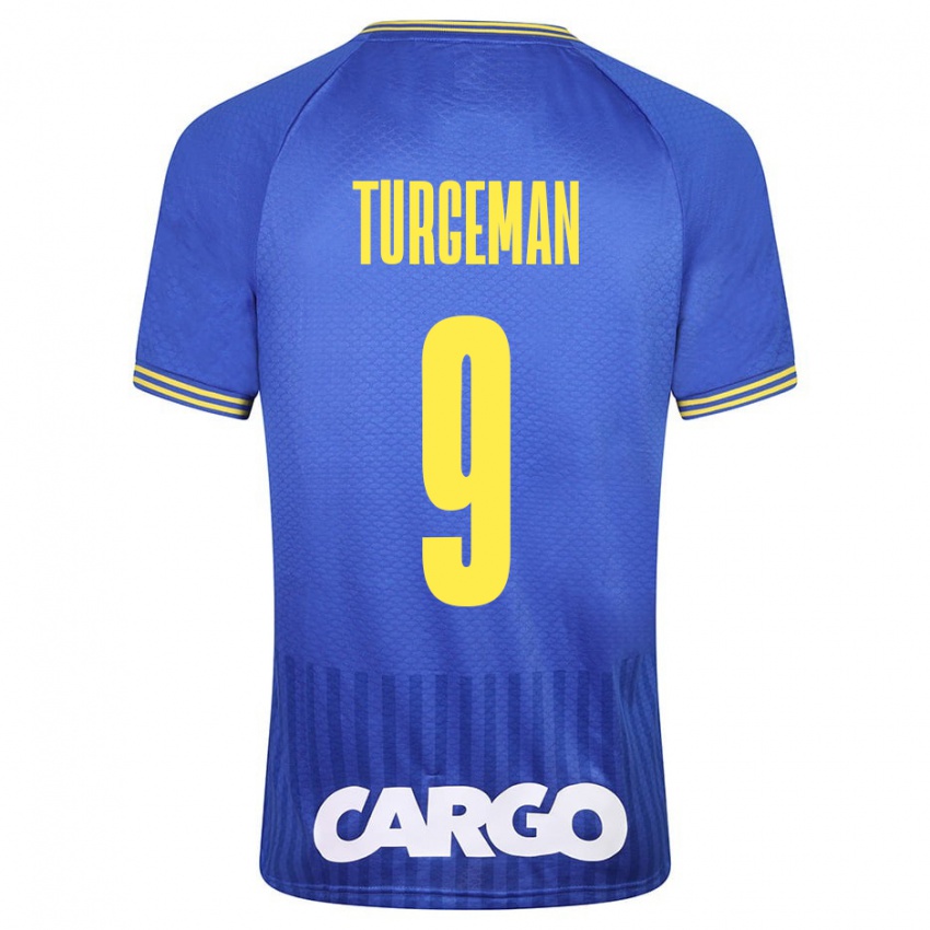 Kinderen Dor Turgeman #9 Blauw Uitshirt Uittenue 2023/24 T-Shirt België