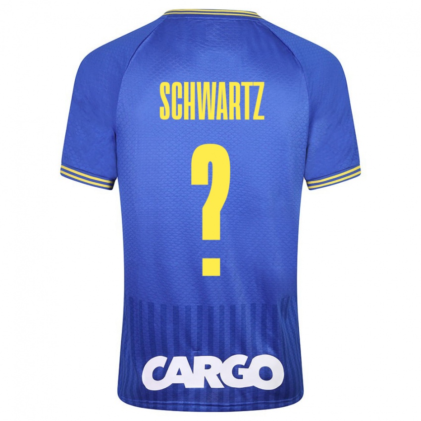 Kinderen Noam Schwartz #0 Blauw Uitshirt Uittenue 2023/24 T-Shirt België