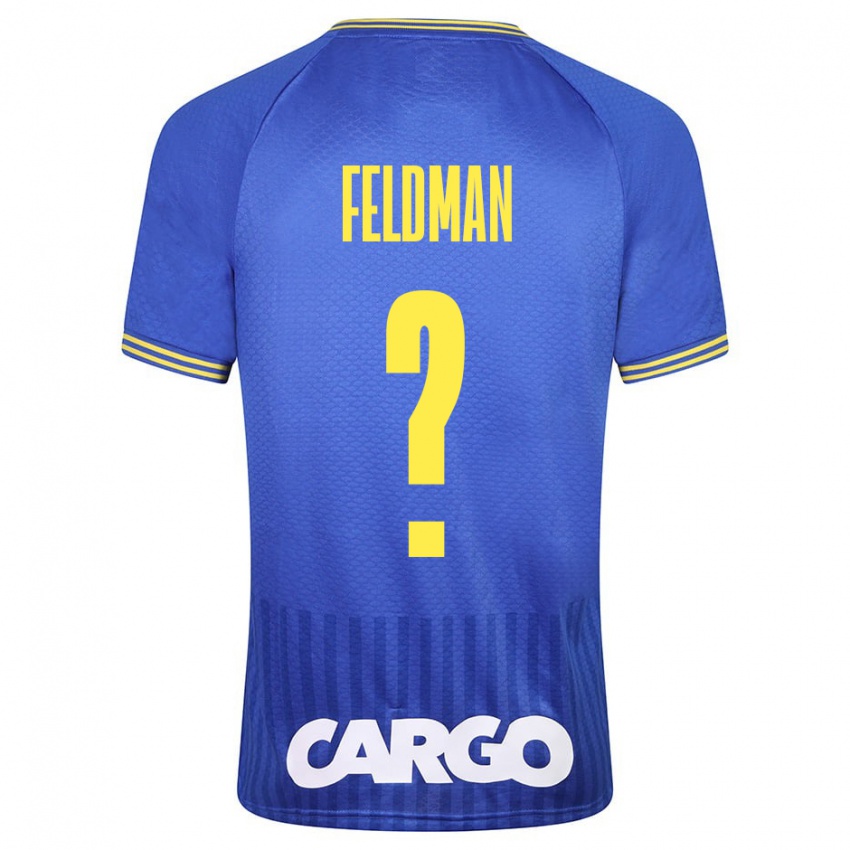 Kinderen Ron Feldman #0 Blauw Uitshirt Uittenue 2023/24 T-Shirt België