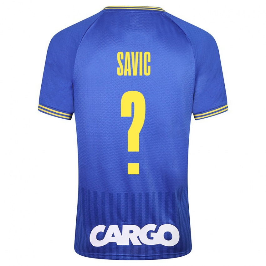 Kinderen Rom Savic #0 Blauw Uitshirt Uittenue 2023/24 T-Shirt België
