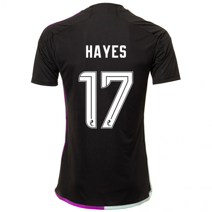Kinderen Jonny Hayes #17 Zwart Uitshirt Uittenue 2023/24 T-Shirt België