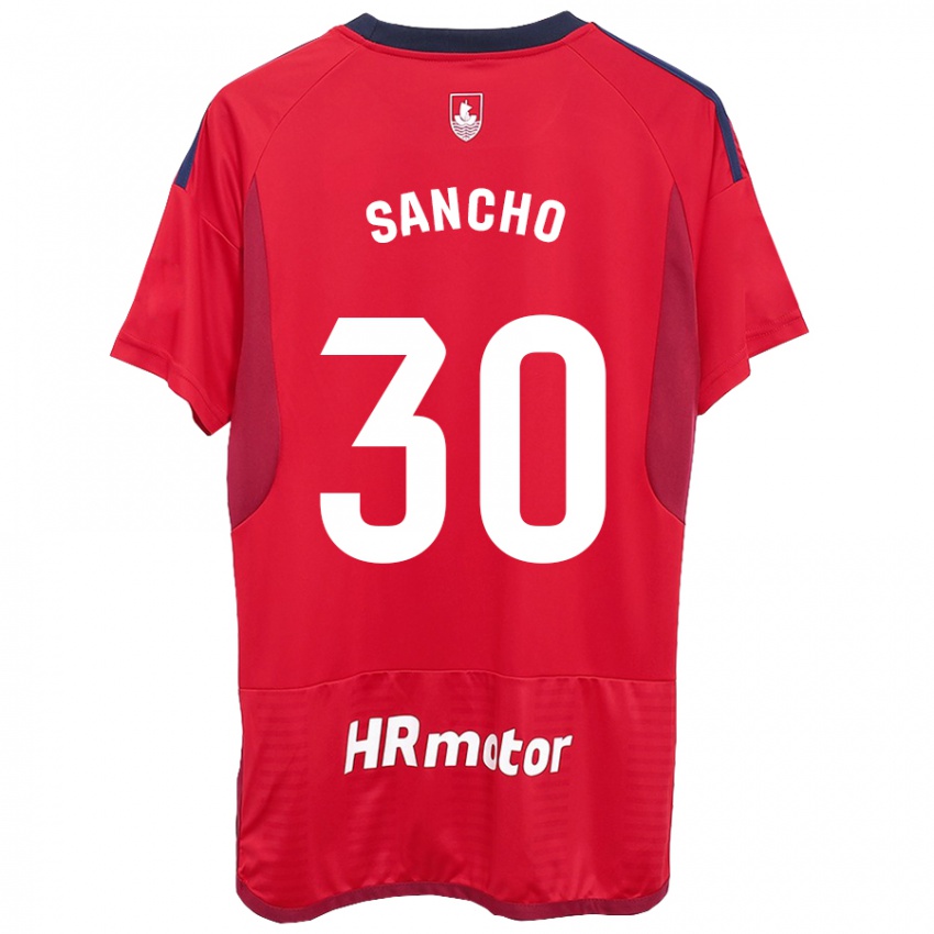 Heren Dani Sancho #30 Rood Thuisshirt Thuistenue 2023/24 T-Shirt België