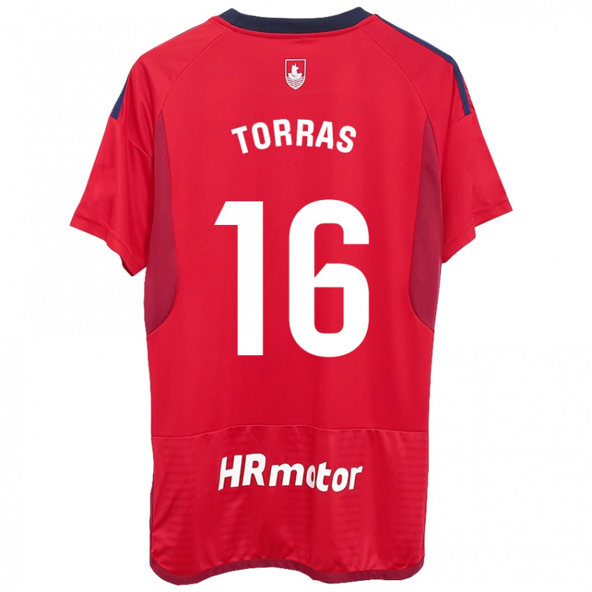 Heren Mar Torrás De Fortuny #16 Rood Thuisshirt Thuistenue 2023/24 T-Shirt België