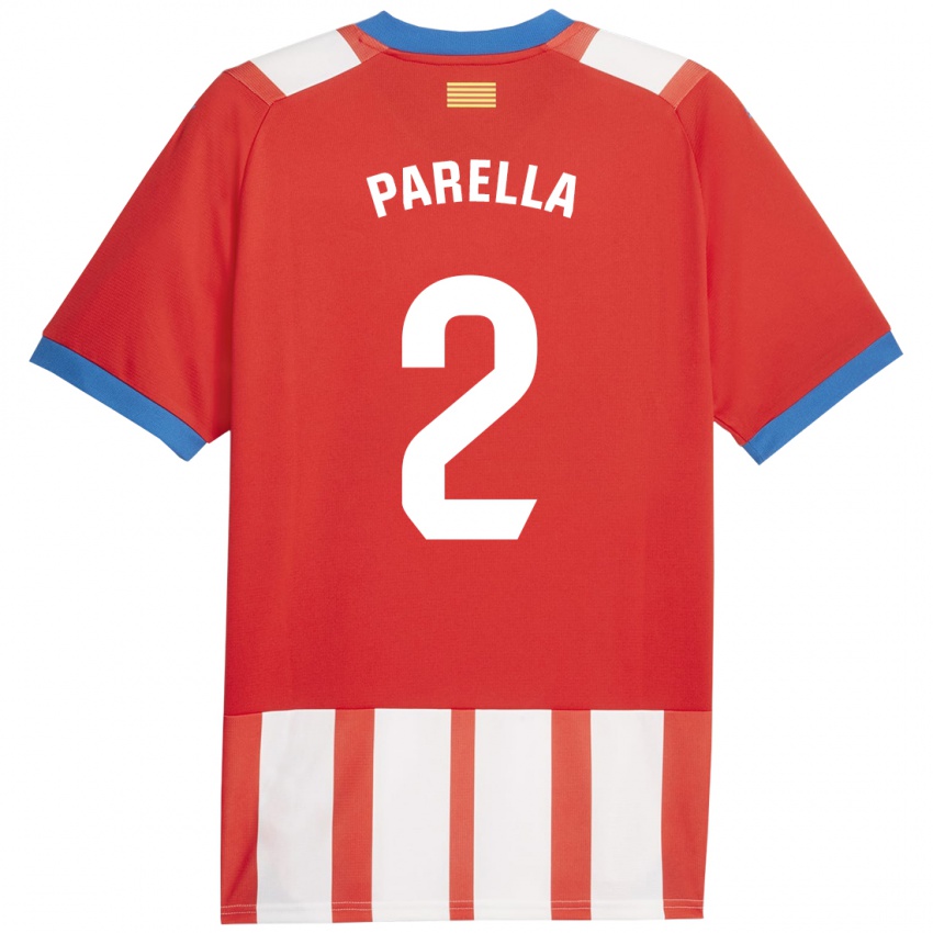 Heren Virginia Parella #2 Rood Wit Thuisshirt Thuistenue 2023/24 T-Shirt België