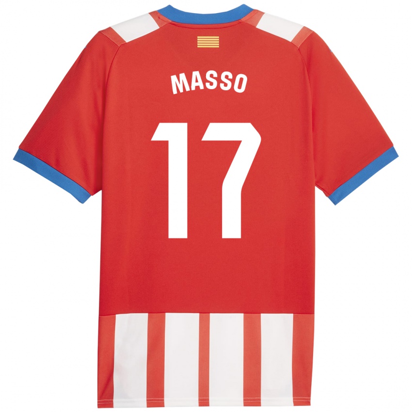 Heren Ainoa Massó #17 Rood Wit Thuisshirt Thuistenue 2023/24 T-Shirt België