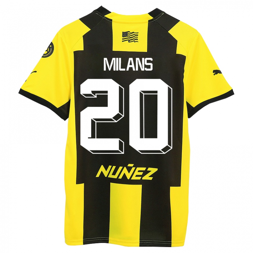 Heren Pedro Milans #20 Geel Zwart Thuisshirt Thuistenue 2023/24 T-Shirt België