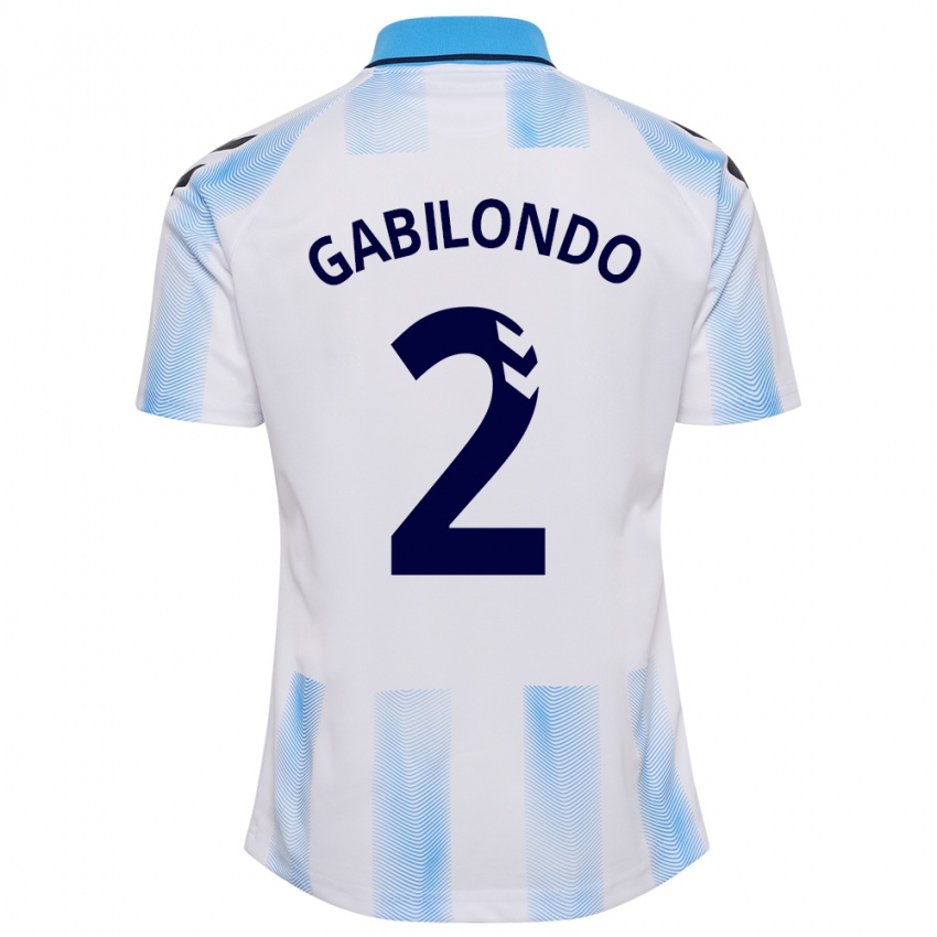 Heren Jokin Gabilondo #2 Wit Blauw Thuisshirt Thuistenue 2023/24 T-Shirt België