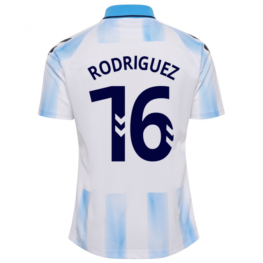 Heren Genaro Rodríguez #16 Wit Blauw Thuisshirt Thuistenue 2023/24 T-Shirt België