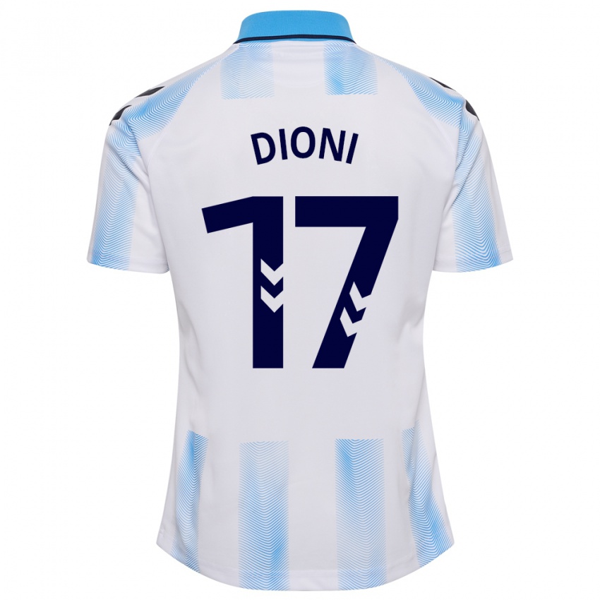 Heren Dioni #17 Wit Blauw Thuisshirt Thuistenue 2023/24 T-Shirt België