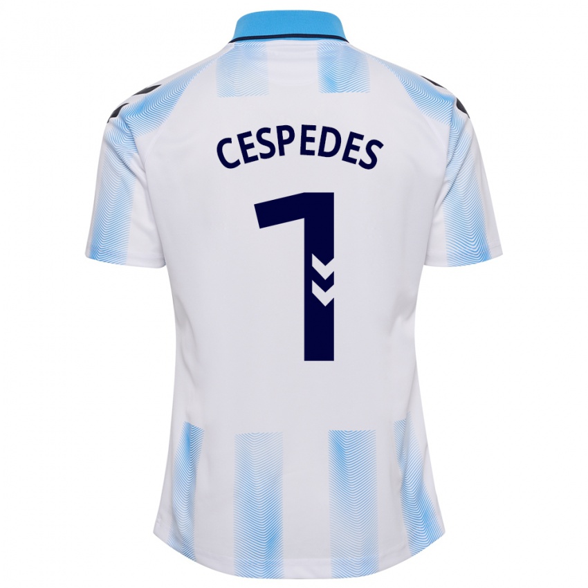 Heren Andrés Céspedes #1 Wit Blauw Thuisshirt Thuistenue 2023/24 T-Shirt België