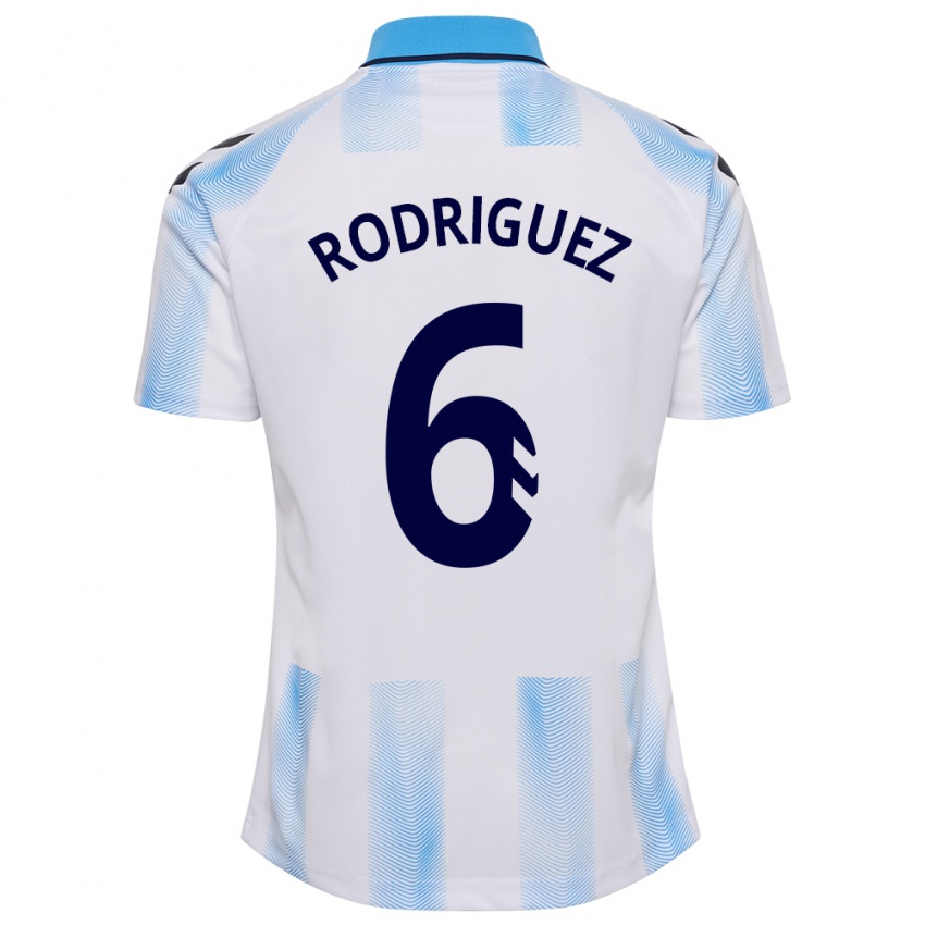 Heren Rafa Rodríguez #6 Wit Blauw Thuisshirt Thuistenue 2023/24 T-Shirt België