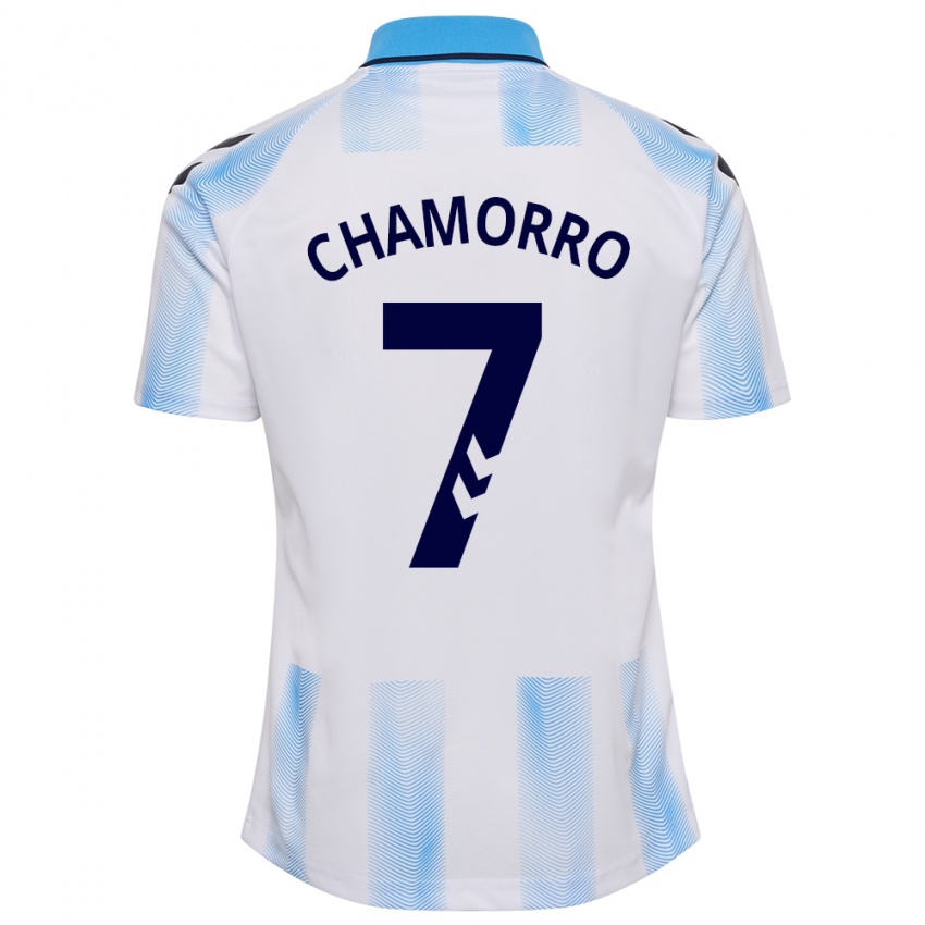 Heren Alexis Chamorro #7 Wit Blauw Thuisshirt Thuistenue 2023/24 T-Shirt België