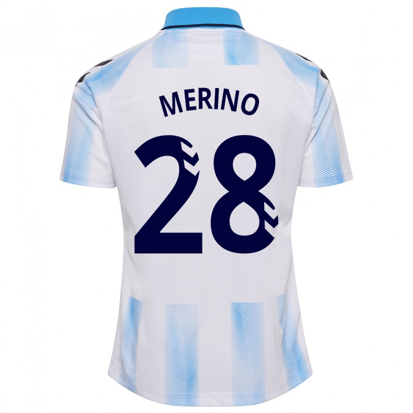 Heren Izan Merino #28 Wit Blauw Thuisshirt Thuistenue 2023/24 T-Shirt België