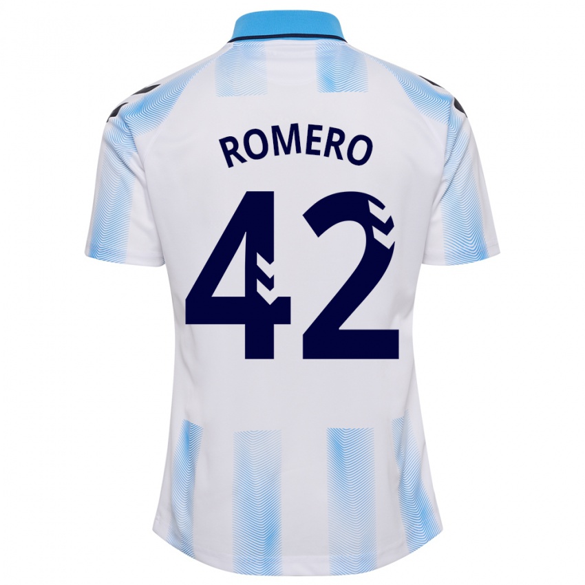 Heren Andrea Romero #42 Wit Blauw Thuisshirt Thuistenue 2023/24 T-Shirt België