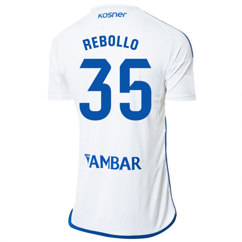 Heren Dani Rebollo #35 Wit Thuisshirt Thuistenue 2023/24 T-Shirt België