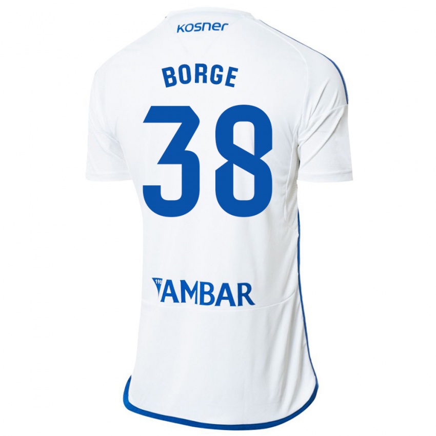Heren Andrés Borge #38 Wit Thuisshirt Thuistenue 2023/24 T-Shirt België