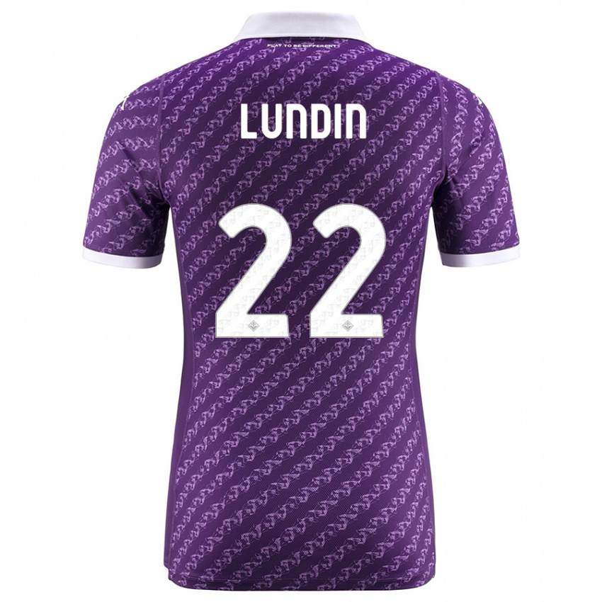 Heren Karin Lundin #22 Viooltje Thuisshirt Thuistenue 2023/24 T-Shirt België