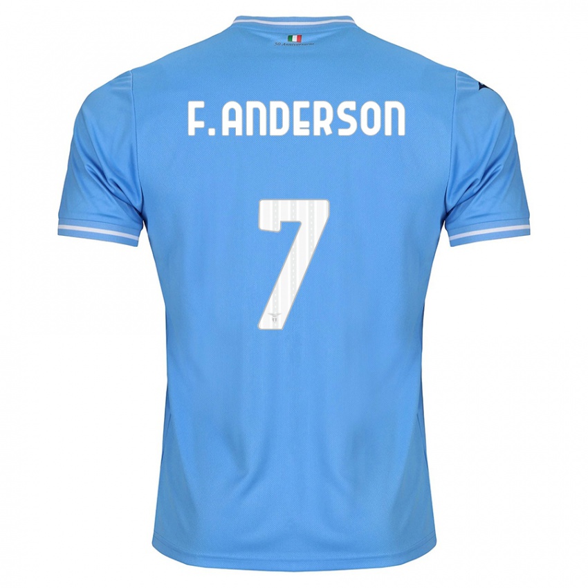 Heren Felipe Anderson #7 Blauw Thuisshirt Thuistenue 2023/24 T-Shirt België