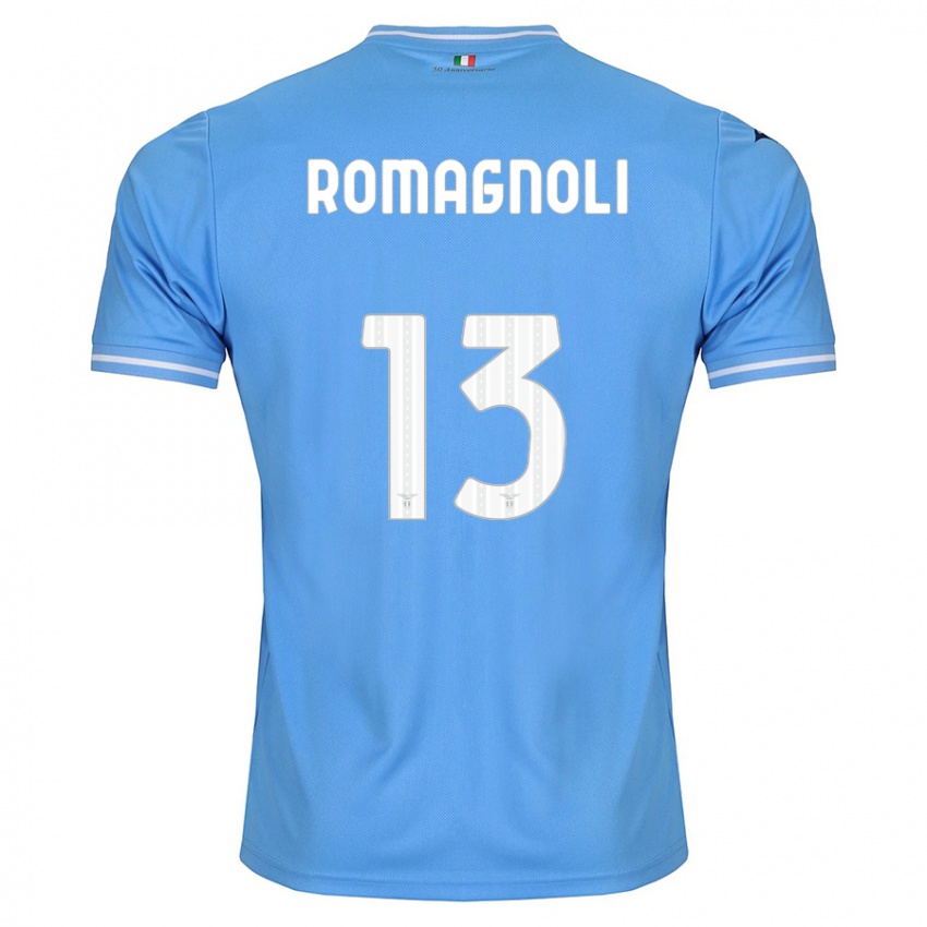 Heren Alessio Romagnoli #13 Blauw Thuisshirt Thuistenue 2023/24 T-Shirt België