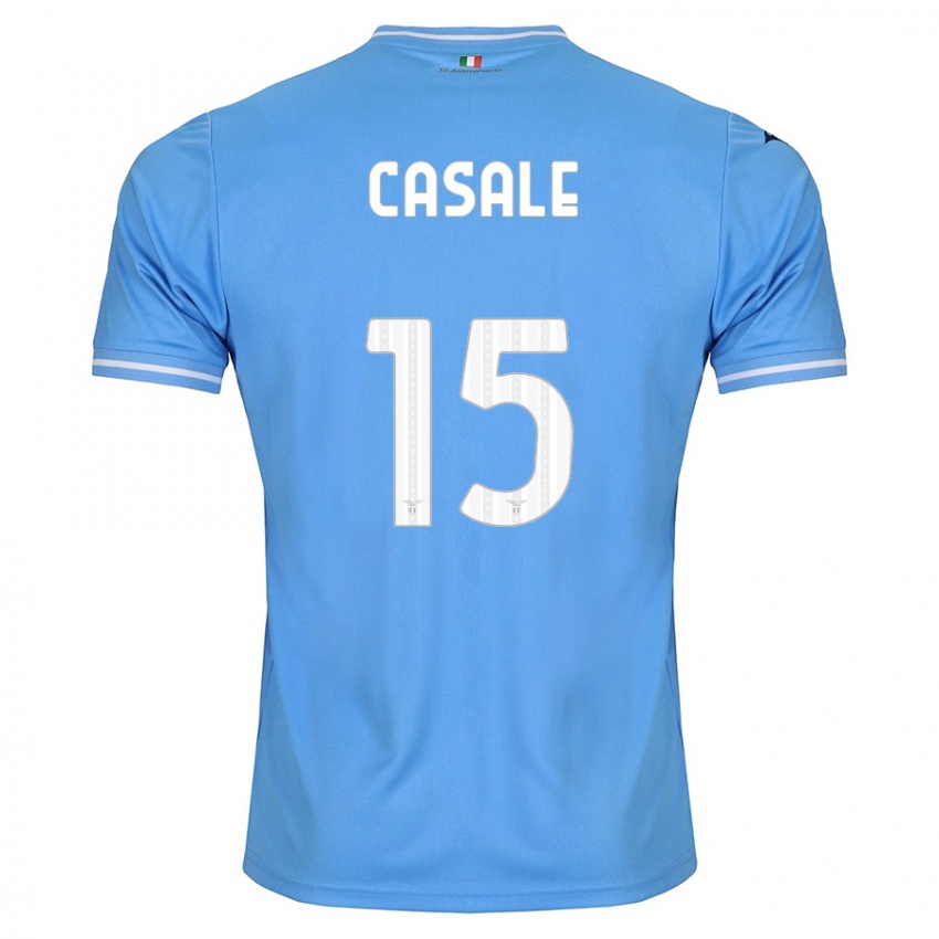 Heren Nicolò Casale #15 Blauw Thuisshirt Thuistenue 2023/24 T-Shirt België