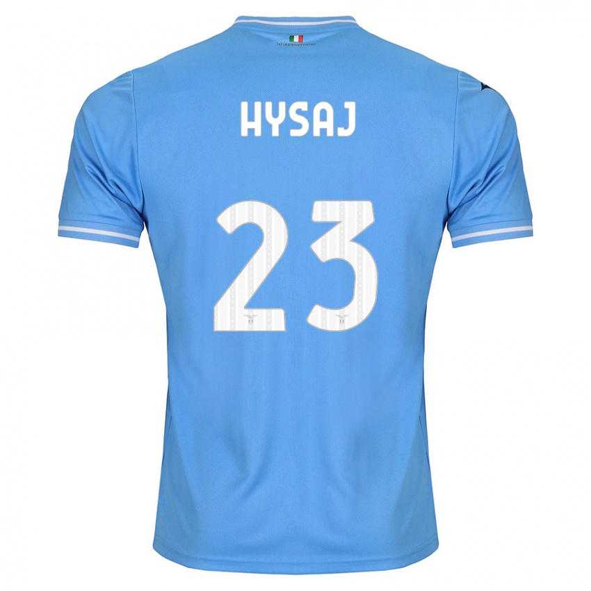 Heren Elseid Hysaj #23 Blauw Thuisshirt Thuistenue 2023/24 T-Shirt België