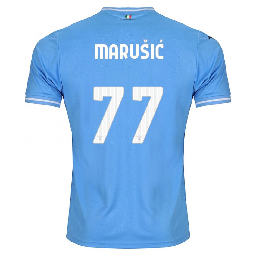 Heren Adam Marusic #77 Blauw Thuisshirt Thuistenue 2023/24 T-Shirt België