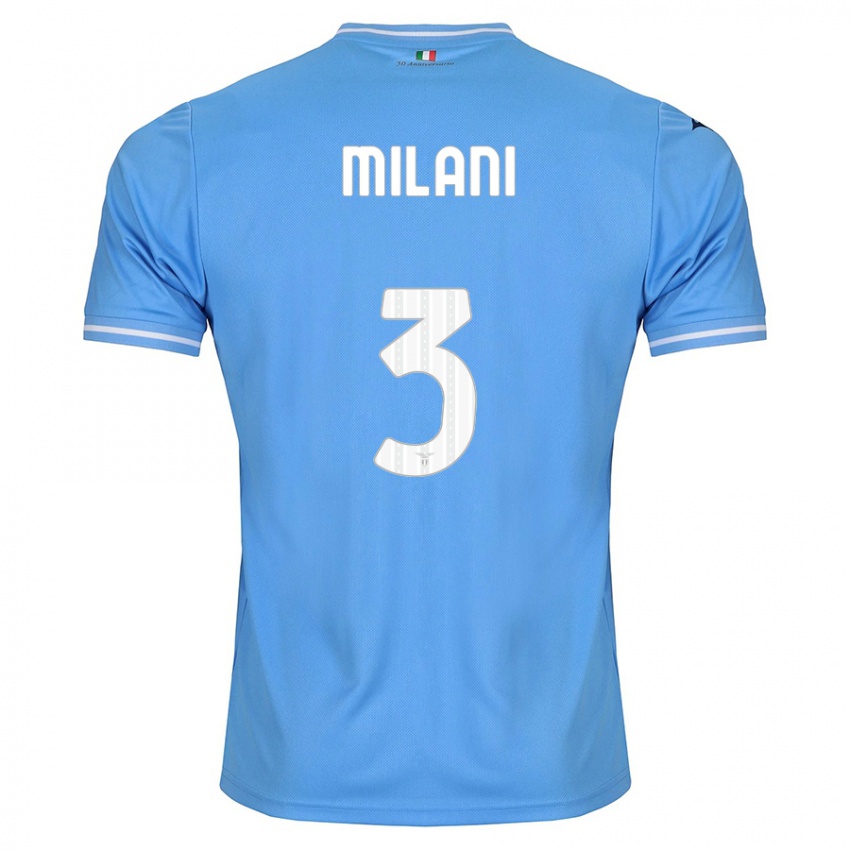 Heren Alessandro Milani #3 Blauw Thuisshirt Thuistenue 2023/24 T-Shirt België