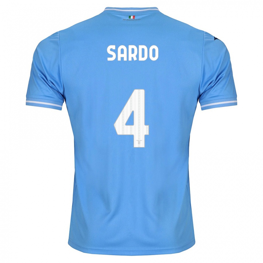 Heren Jacopo Sardo #4 Blauw Thuisshirt Thuistenue 2023/24 T-Shirt België