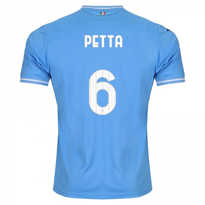 Heren Andrea Petta #6 Blauw Thuisshirt Thuistenue 2023/24 T-Shirt België