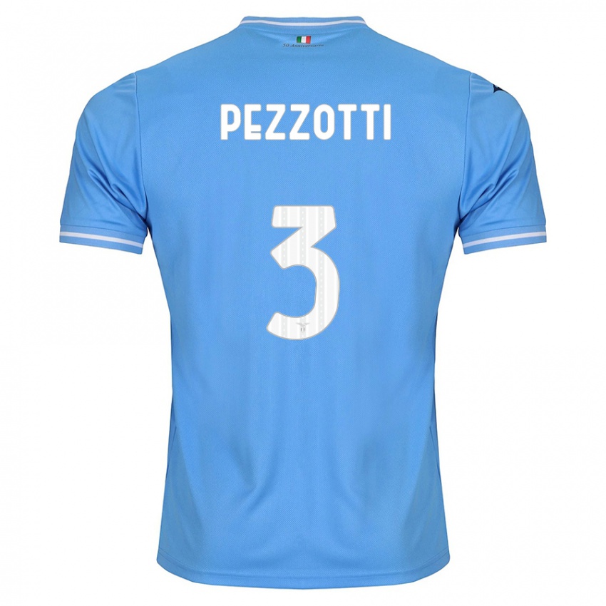 Heren Arianna Pezzotti #3 Blauw Thuisshirt Thuistenue 2023/24 T-Shirt België