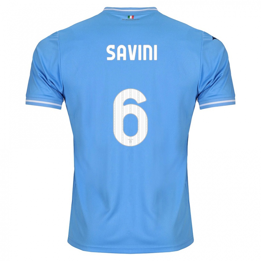 Heren Federica Savini #6 Blauw Thuisshirt Thuistenue 2023/24 T-Shirt België
