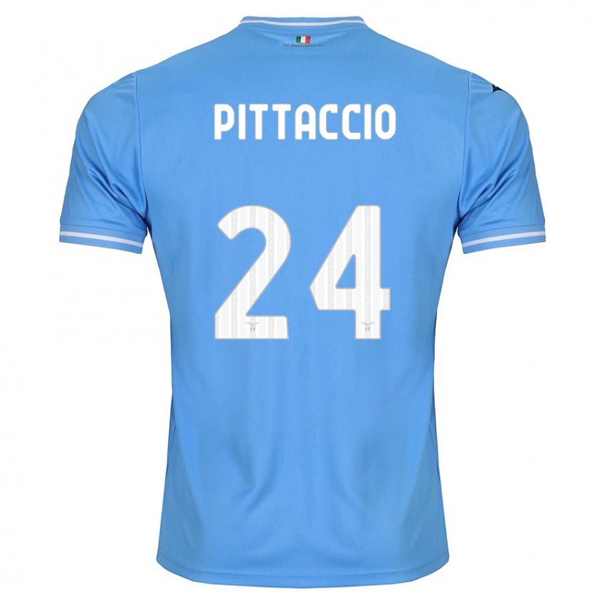 Heren Francesca Pittaccio #24 Blauw Thuisshirt Thuistenue 2023/24 T-Shirt België