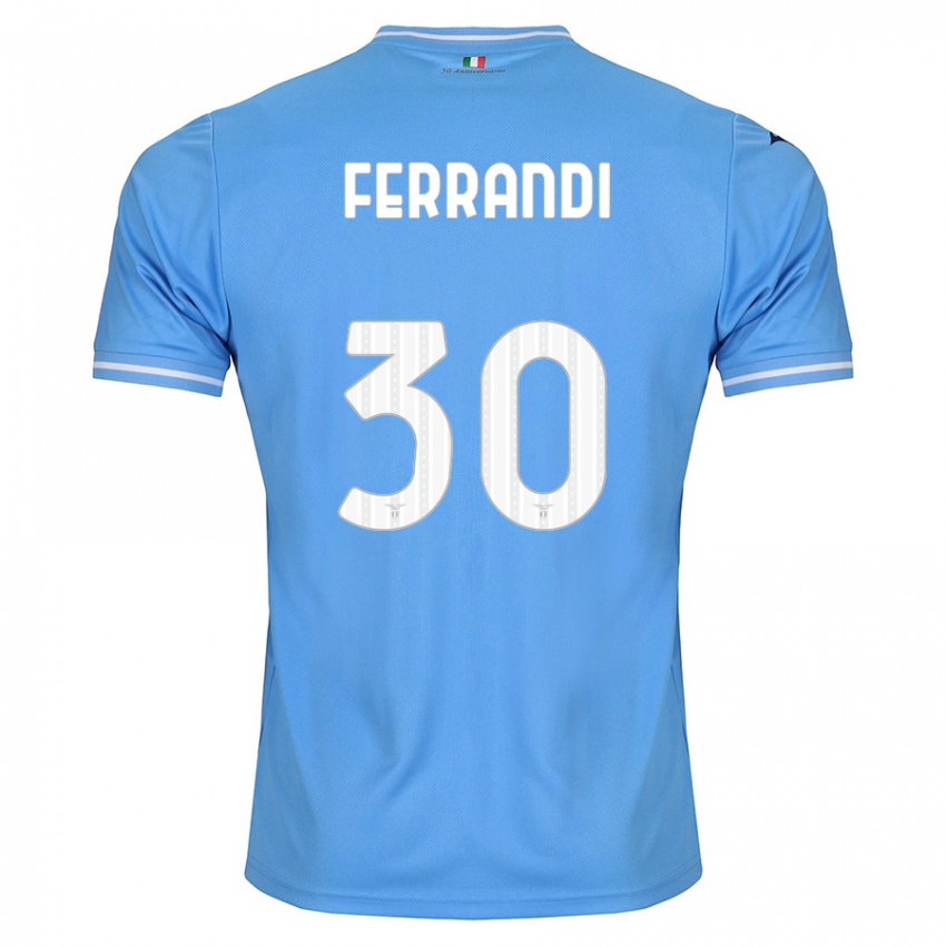 Heren Giulia Ferrandi #30 Blauw Thuisshirt Thuistenue 2023/24 T-Shirt België
