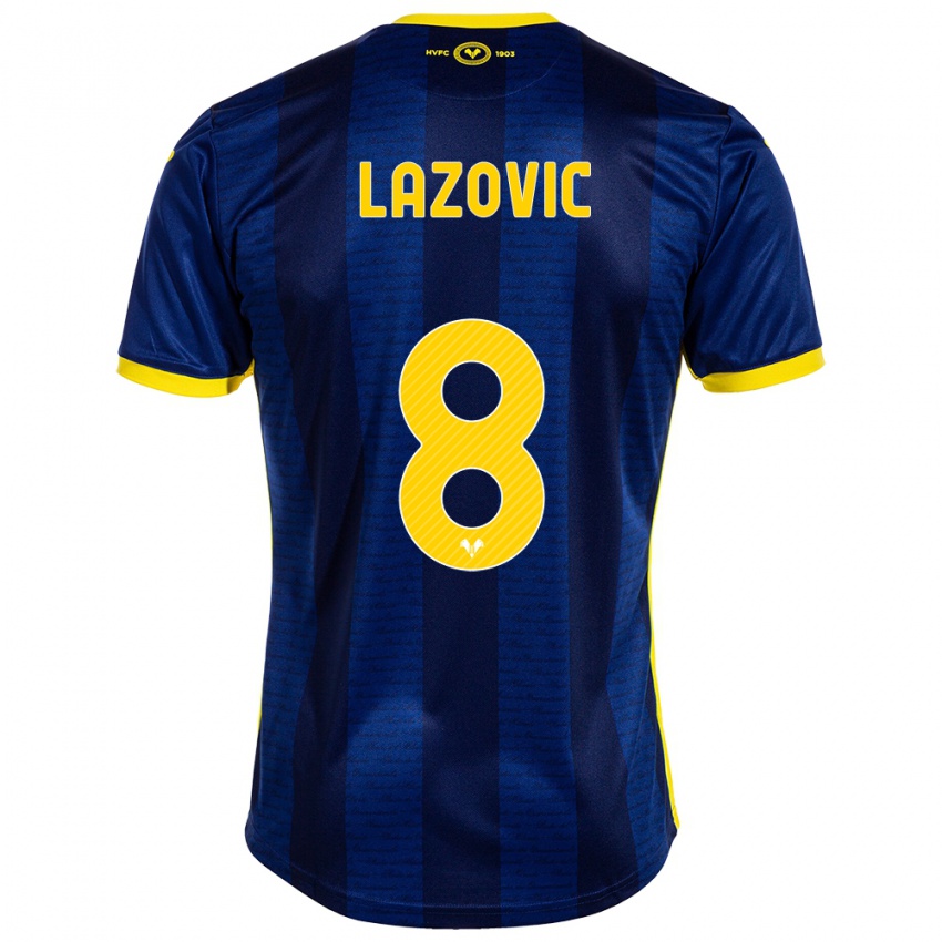 Herren Darko Lazović #8 Marine Heimtrikot Trikot 2023/24 T-Shirt Belgien