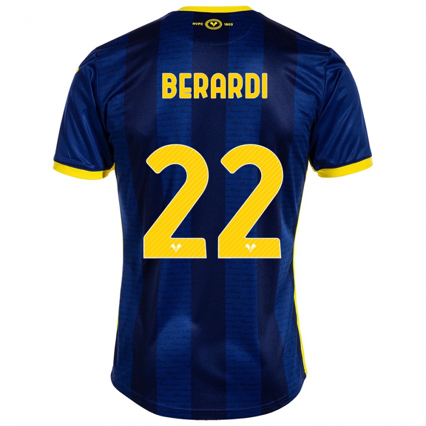 Heren Alessandro Berardi #22 Marine Thuisshirt Thuistenue 2023/24 T-Shirt België
