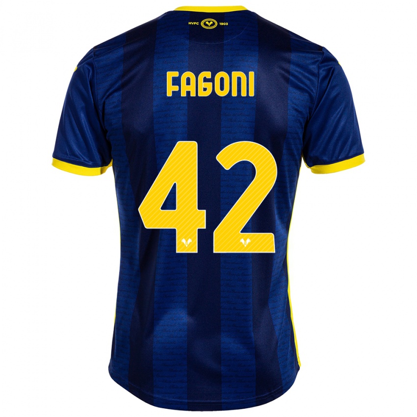 Heren Marco Fagoni #42 Marine Thuisshirt Thuistenue 2023/24 T-Shirt België